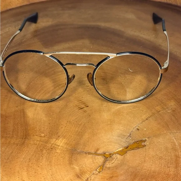 Prada Men's Glasses in Elegant Gold - Picture 3 of 5